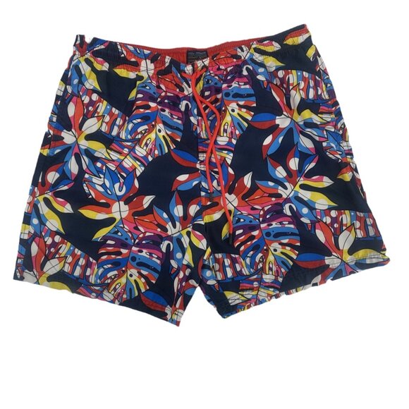 Broken Threads 90s Nostalgia Tropical Print Board Shorts Large - Picture 2 of 6